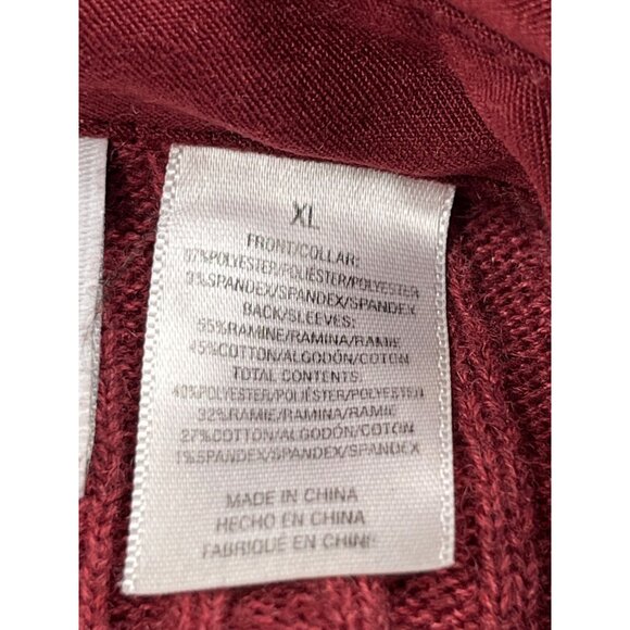 Alfred Dunner Womens XL Burgundy Corduroy Shacket Button-Up Jacket - Picture 11 of 13